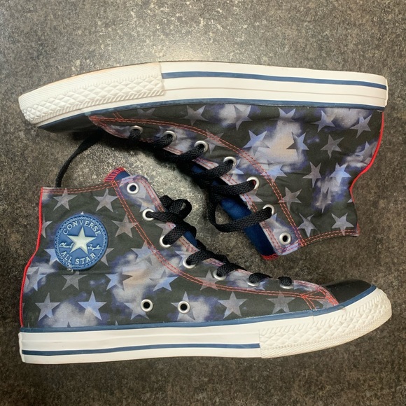 Converse Stars Red White Blue Patriotic Flag America July 4th - Picture 3 of 5